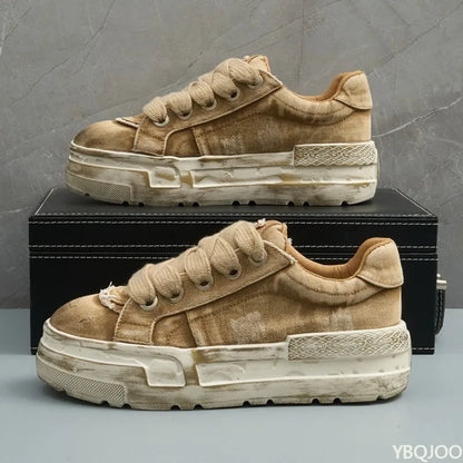 Spring and Autumn New Fashionable Anti slip and Wear resistant Men's Vulcanized Shoes Canvas Casual Sports Men's Board Shoes