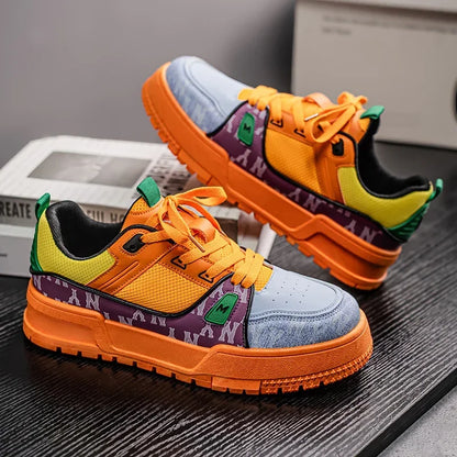 2025 New Spring Shoes for Men Thick Soles Increase Board Shoes All Casual Sports Shoes Fashion Trend Ins Men Board Shoes
