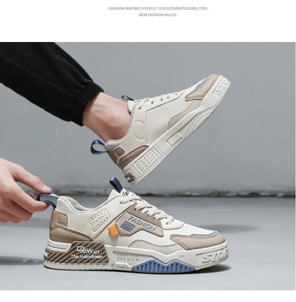 2025 summer new all-in-one fashion leisure sports youth thick sole fashion shoes small white shoes men's board shoes light