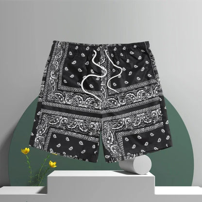 3D Printed Hawaiian Women's Quick Drying Sports Shorts  Casual Drawstring Waist Shorts Outdoor Men's Running Sports Shorts Moto