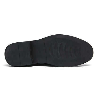 Fashion Business Chequer Loafers Men's Slip-On Brown Office Moccasins Male Dress Shoes Career Black Leather Shoes Plus Size38-47