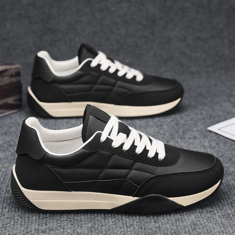 Sneakers Casual Mens Designer Retro Running Shoes Fashion Microfiber Leather Fabric Breathable Increased Internal Platform Shoes