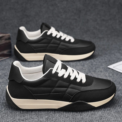 Sneakers Casual Mens Designer Retro Running Shoes Fashion Microfiber Leather Fabric Breathable Increased Internal Platform Shoes