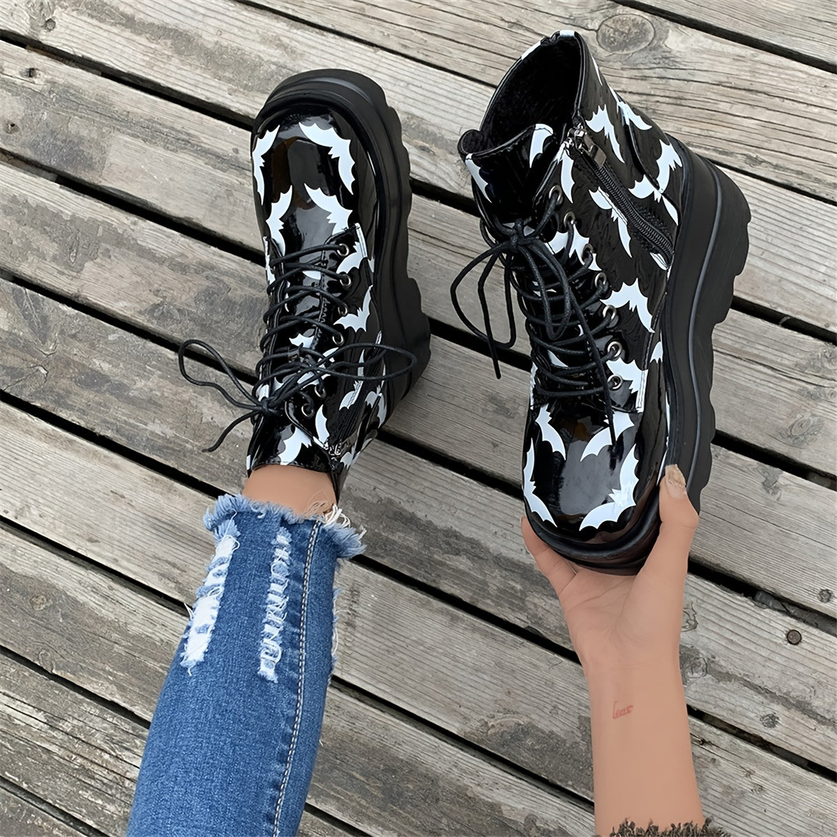 Women'S Houndstooth Chelsea Boots, High Platform Heel, Synthetic Upper, Fabric Lining, PU Sole, Plain Toe, Casual Lace-Up Ankle Booties
