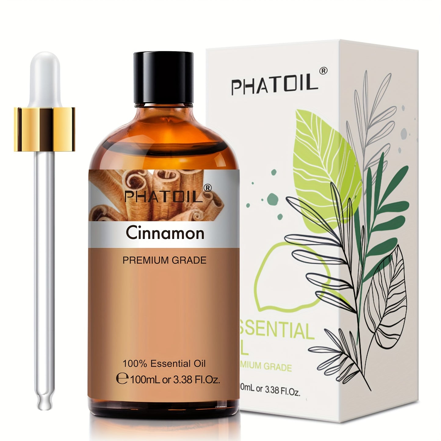 1 Bottle of 100ml Pure Cinnamon Essential Oil for Aromatherapy, Diffusers & Humidifiers