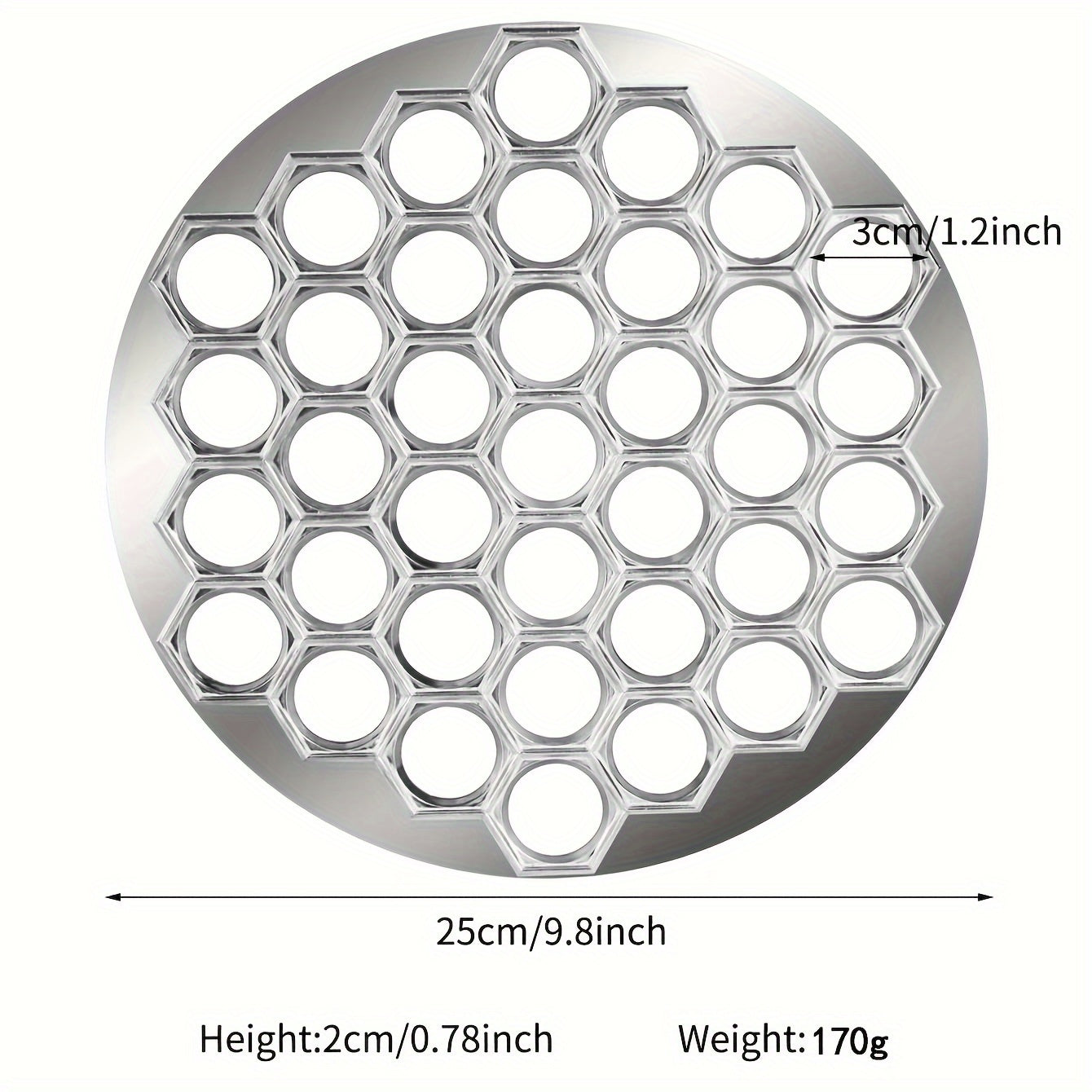 1pc Silvery Ravioli Maker - 37 Holes Dumpling Mold for Easy and Delicious Homemade Dumplings - Stainless Steel - For Cooking Enthusiasts & Home Bakers - Perfect Gift for Foodies