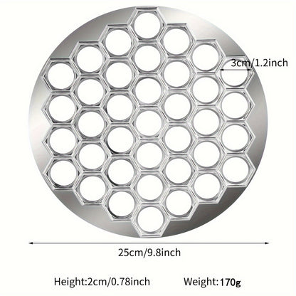 1pc Silvery Ravioli Maker - 37 Holes Dumpling Mold for Easy and Delicious Homemade Dumplings - Stainless Steel - For Cooking Enthusiasts & Home Bakers - Perfect Gift for Foodies