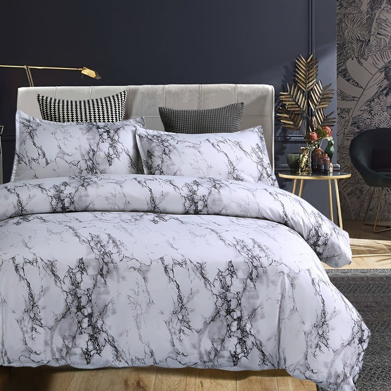 [Chemical Fiber] 3Psc Quilt Cover Three-Piece Set | 90G Chemical Fiber Brushed Printed Fabric | One Quilt Cover Plus a Pair of Pillowcases