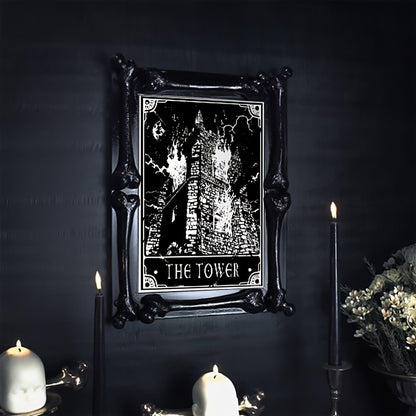 6pcs/set Black White Tarot Posters Wall Art, Living Room Bedroom Modern Wall Painting No Frame