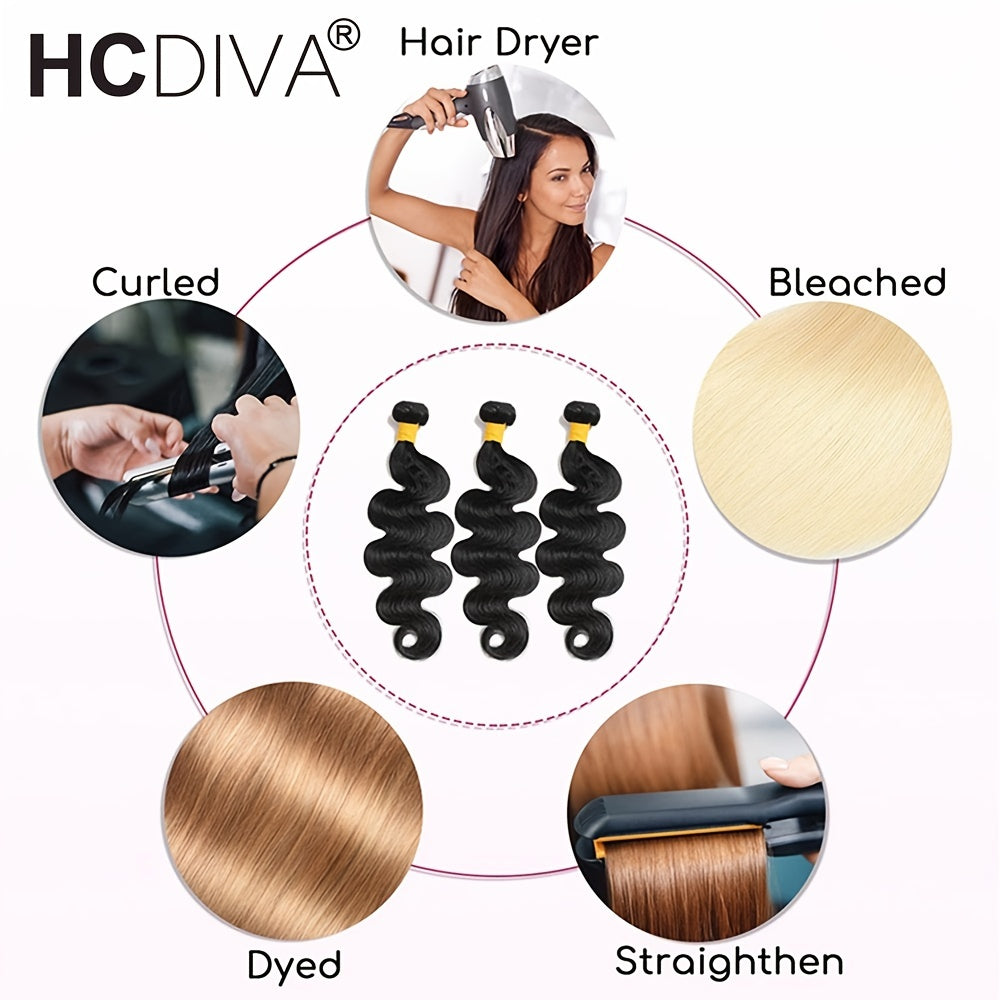 10A Brazilian Body Wave Hair Extensions - 3-Pack Human Remy Hair Bundles, Naturally Lustrous & Tangle-Free, Premium Quality for Women, 10-32 Inch Lengths