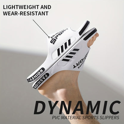[Non-Slip PVC Slippers] Non-Slip, Wear-Resistant PVC Slippers - Men's Casual Summer Slip-On Sandals for Outdoor & Indoor Use | Outdoor Footwear | Casual Slipon Shoes | PVC Upper Sandalssuitable for Men & Women