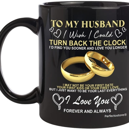 1pc 11oz Insulated Ceramic Mug - Spill-Proof, BPA-Free, Reusable, and Durable - Perfect for Hot or Cold Drinks, Valentines Day, Wedding Anniversary, Birthday, and Fathers Day Gift
