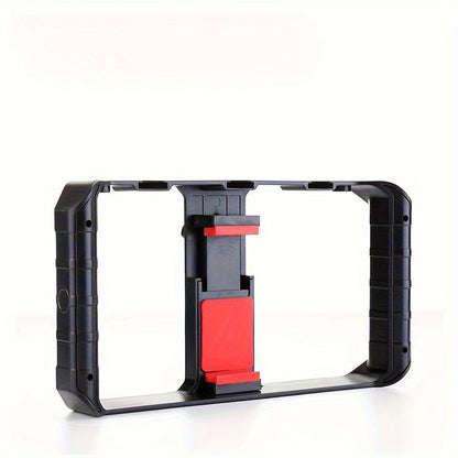 Taisioner Smartphone Video Rig Hand Girp Stabilizer Filmmaking Vlogging Case Phone Video Stabilizer  for Videomaker Film-Maker Video-grapher with Cold Shoe Mount for iPhone Samsung and More