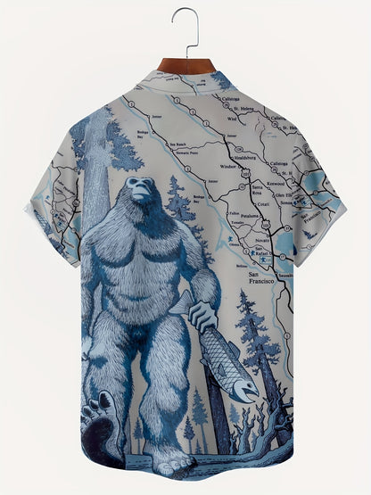 Men's Coconut Tree Print Hawaiian Shirt