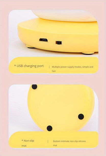 1piece Cute Piggy Tiger Rabbit Panda Shape Usb Silicone Children Sleep Night Light Rechargeable Bedroom Bedside Atmosphere Light Gift for Student Boys and Girls