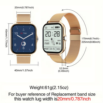 The New 2024 Smart Watch (Make/Answer Call), Full Touch Wireless Calling Smartwatch, Fitness Tracker Watch for Smartphone, Connection for Android IOS Phones, Mother'S Day, Father'S Day, Valentine'S Day, Party Gifts, Christmas