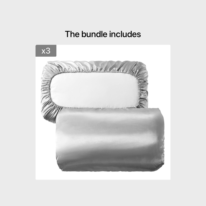 [Soft Satin Pillowcase] 2pcs Soft Breathable Satin Pillowcase | With Elastic Cord - Perfect For A Comfortable Sleep In Your Bedroom