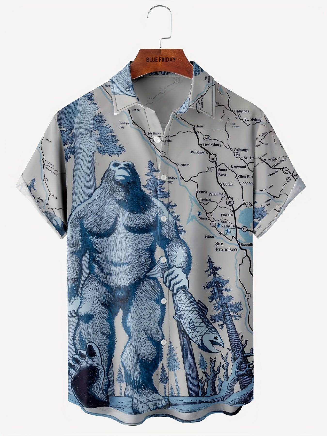 Men's Coconut Tree Print Hawaiian Shirt