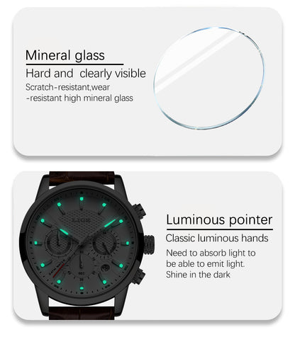 Watches Mens 2022 LIGE Top Brand Luxury Casual Leather Quartz Men's Watch Business Clock Male Sport Date Chronograph