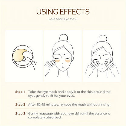 1 Box Snail Eye Mask, Eye Patch, Under Eye Patches For Puffy Eyes, Eye Masks For Dark Circles And Moisturizing
