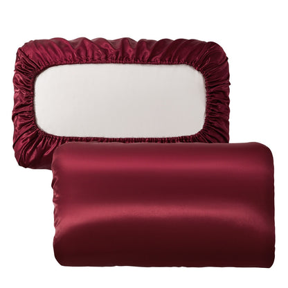 [Soft Satin Pillowcase] 2pcs Soft Breathable Satin Pillowcase | With Elastic Cord - Perfect For A Comfortable Sleep In Your Bedroom