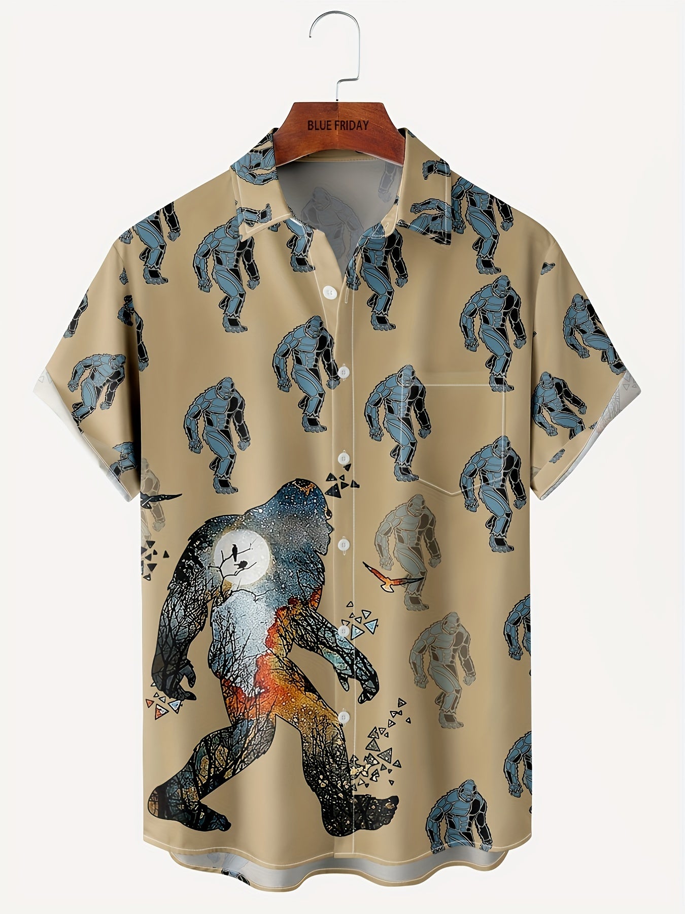 Men's Coconut Tree Print Hawaiian Shirt