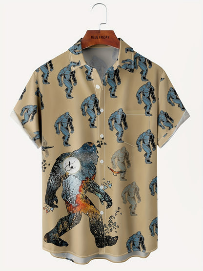 Men's Coconut Tree Print Hawaiian Shirt