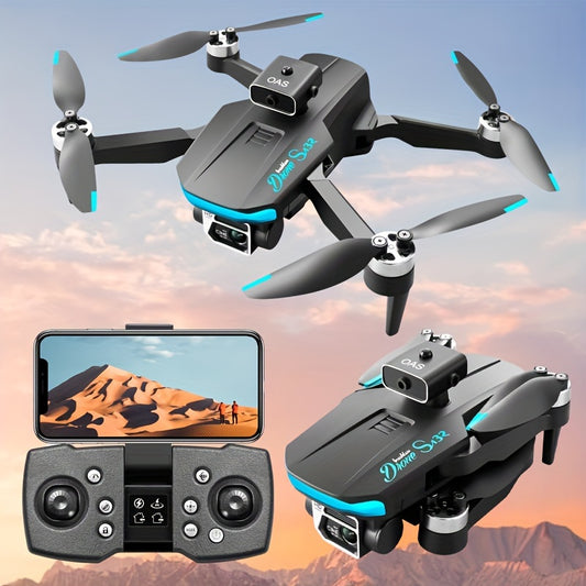 With 2 Batteries S132 GPS Remote Control Drone: Features built-in GPS, dual HD cameras, brushless motors, intelligent obstacle avoidance function, and WiFi connectivity for smartphone control. Comes with a storage bag