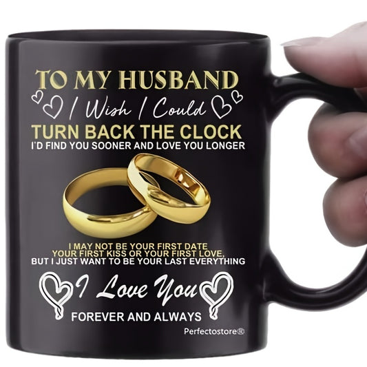 1pc 11oz Insulated Ceramic Mug - Spill-Proof, BPA-Free, Reusable, and Durable - Perfect for Hot or Cold Drinks, Valentines Day, Wedding Anniversary, Birthday, and Fathers Day Gift