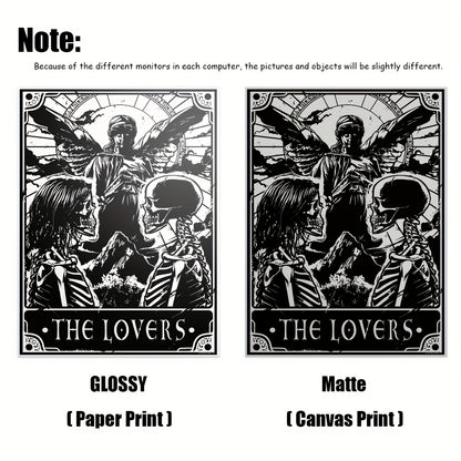 6pcs/set Black White Tarot Posters Wall Art, Living Room Bedroom Modern Wall Painting No Frame
