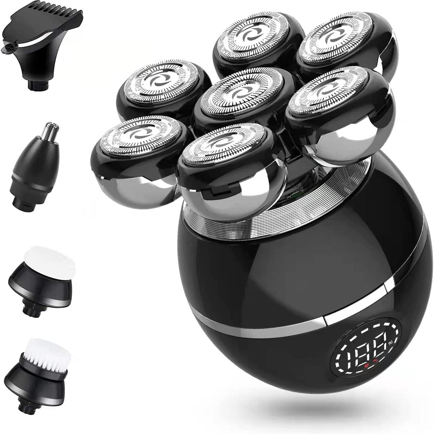 [Electric Head Shaver] 5-in-1 7D Electric Head Shavers for Bald Men, Cordless and Rechargeable, Modern Design Electric Men's Grooming Kit