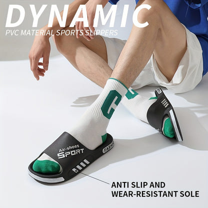 [Non-Slip PVC Slippers] Non-Slip, Wear-Resistant PVC Slippers - Men's Casual Summer Slip-On Sandals for Outdoor & Indoor Use | Outdoor Footwear | Casual Slipon Shoes | PVC Upper Sandalssuitable for Men & Women