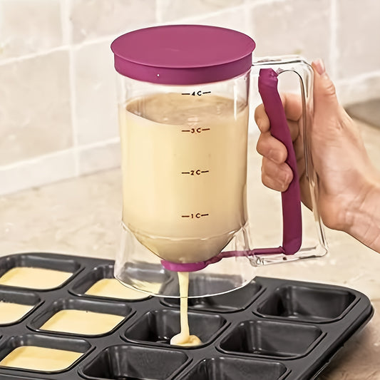 [1pc Batter Dispenser] 1pc Collapsible Batter Dispenser | Pancake Cupcake Batter Separator for Cupcakes, Waffles, Muffin Mix, and Baked Goods