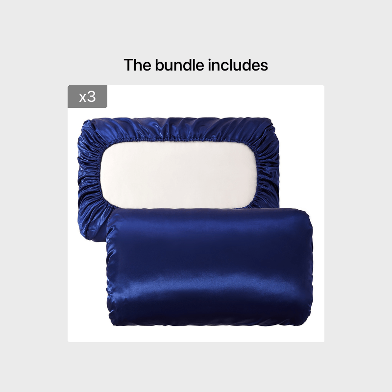 [Soft Satin Pillowcase] 2pcs Soft Breathable Satin Pillowcase | With Elastic Cord - Perfect For A Comfortable Sleep In Your Bedroom