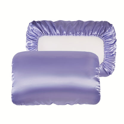 [Soft Satin Pillowcase] 2pcs Soft Breathable Satin Pillowcase | With Elastic Cord - Perfect For A Comfortable Sleep In Your Bedroom