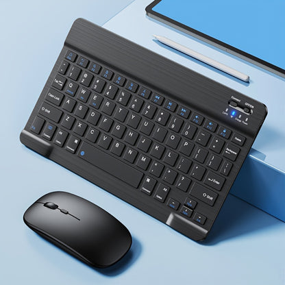 Suitable For Ipad, Ipad Pro, Ipad Mini, Ipad Air, Rechargeable Ultra-Thin Wireless Keyboard For Apple, Iphone, Samsung Tablet Smartphone IOS Android Windows, Portable Mini Wireless 10 Inch Keyboard